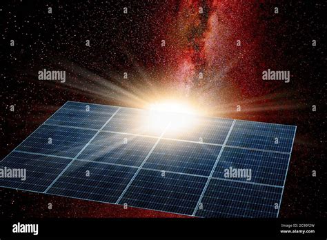 Solar panel in space Stock Photo - Alamy