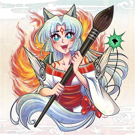 Okami Gijinka By Luckycat95 On Deviantart