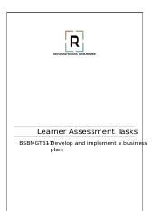 BSBMGT617 Learner Assessment Tasks Docx Learner Assessment Tasks