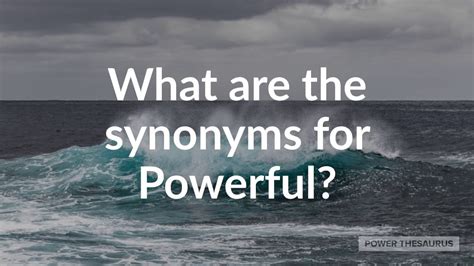 Synonyms For Powerful With Pronunciation Youtube