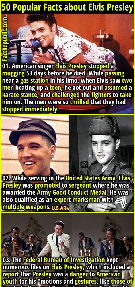 50 Popular Facts About King Of Rock And Roll Elvis Presley Page 2