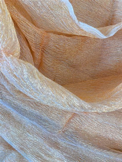 Silk Poly Metallic Crinkled Organza Fabric 30 Wide Sold By Etsy Uk