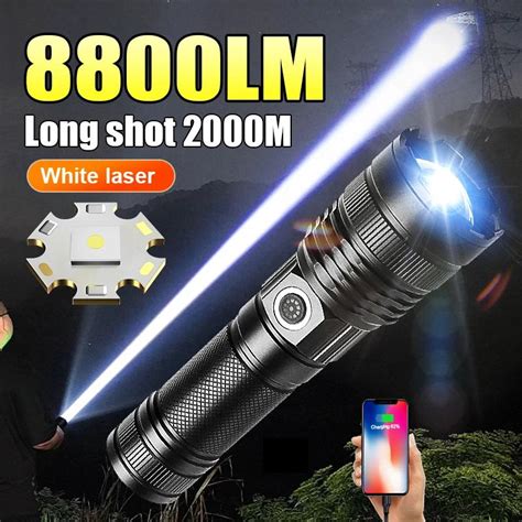 Cheap Lm Rechargeable Flashlight M Long Range Ultra Powerful