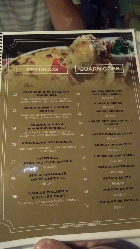 Menu Em Boteco Do Fran A Pub Bar Salvador R Borges Dos Reis