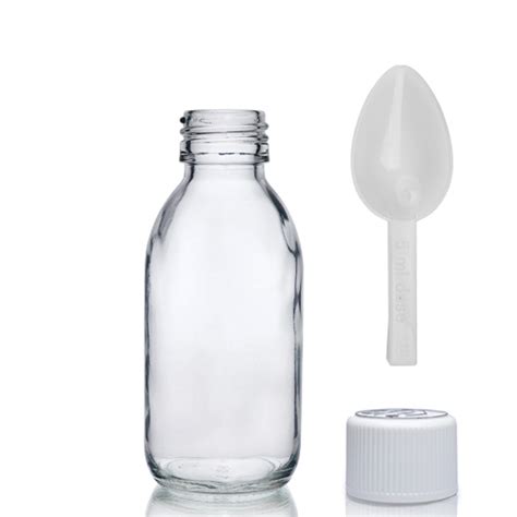 Ml Clear Glass Syrup Bottle Medilock Cap Ampulla Ltd