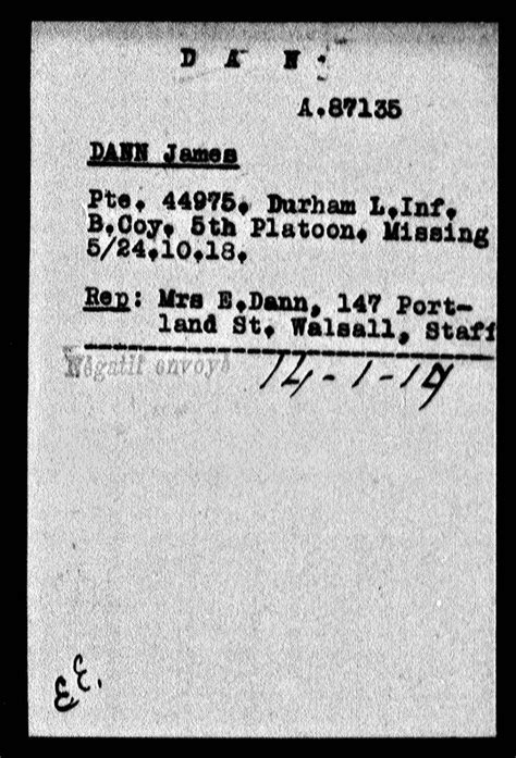 Pte James Dann 13th Battalion Of The Durham Light Infantry Soldiers