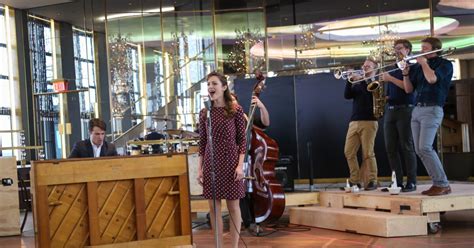 Laura Osnes Corey Cott And Cast Of Broadways Bandstand Meet The
