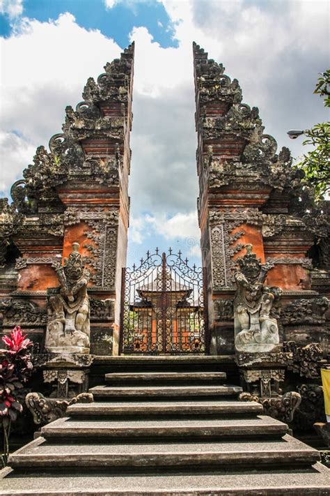 Balinese Hindu Temple The Stairs Gate And Temple Ubud Bali