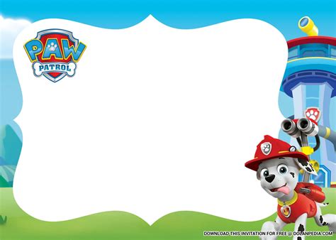 Paw Patrol Printable Invitations