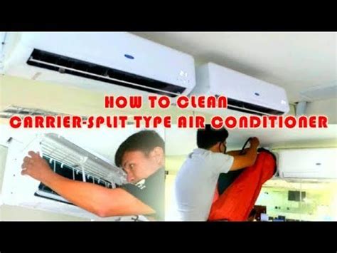 Learn How To Clean Carrier Split Type Air Conditioning Indoor Inverted