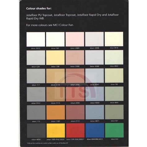 Jotun Epoxy Floor Paint Colour Chart Flooring Tips