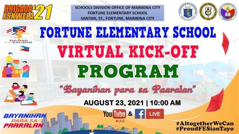 BRIGADA ESKWELA KICK OFF PROGRAM 2021 YouTube