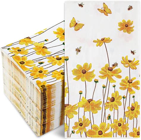 Amazon Anydesign Pack Calliopsis Guest Napkins Spring Summer