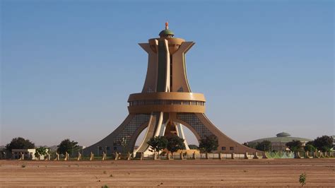 Memorial to the Martyrs in Ouagadougou, Burkina Faso. : r/bizarrebuildings