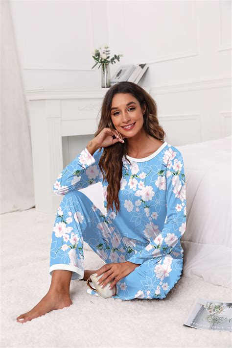 Mintreus Womens Soft Pajama Set Long Sleeve Sleepwear Lounge Set True To Size