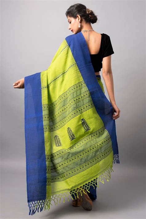 Khadi Cotton Sari Stuning Saree With Temple Motif Khadi Heritage Fashion Cotton