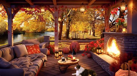 Cozy Autumn Fireplace Ambience By Dreamy Ambience Beautiful