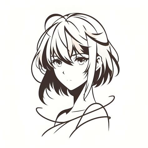 Premium Photo | A minimalist portrait of a kirei anime woman in white ...