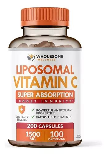 Vitamina C Liposomal 1500mg Alta Absorcion Wholesome Wellnes Envío gratis