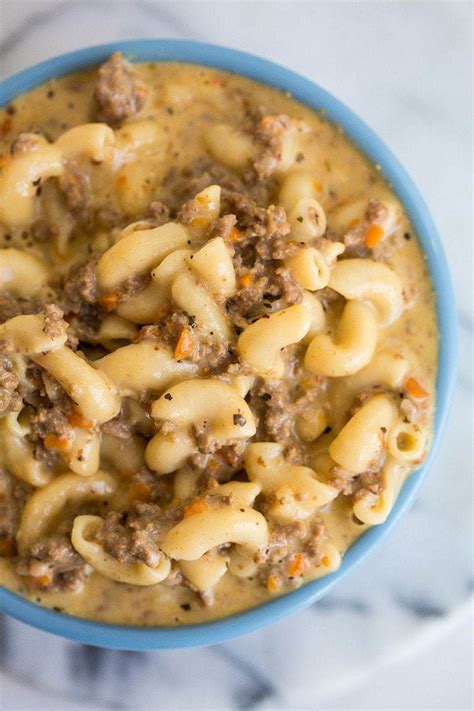 Crock Pot Macaroni Cheeseburger Soup The Kitchen Magpie