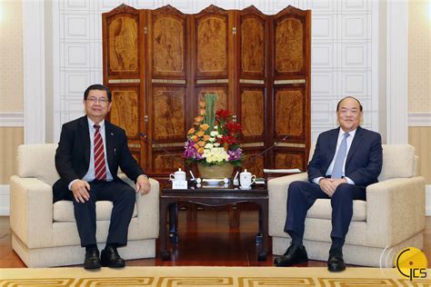 The Chief Executive Mr Ho Iat Seng Meets With The President Of The