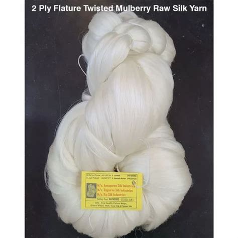 White 2 Ply Flature Twisted Mulberry Raw Silk Yarn For Weaving At Rs