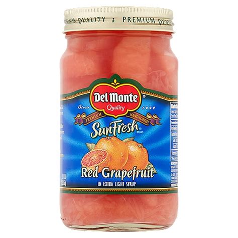 Del Monte Sunfresh Red Grapefruit In Extra Light Syrup 1 Lb 4 Oz The