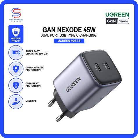 Jual Ugreen Nexode W Adaptor Charger Mini Pd Gan Type C Fast Charging