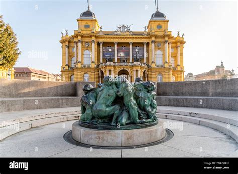 The Well Of Life And The Croatian National Theatre Zagreb Croatia