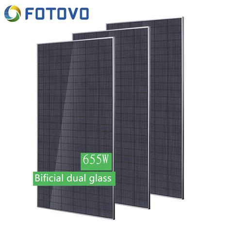 Fotovo Monocrystalline Module Power Pv System Double Glass Bifacial