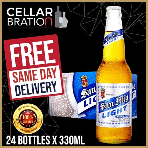 [bbe 10 06 2025] San Miguel Light Beer Pint 24 Bottles X 330ml Shopee Singapore