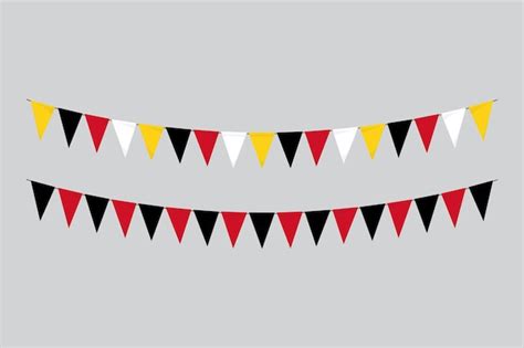 Premium Vector Flags Isolated Papua New Guinea Paper Bunting Flags