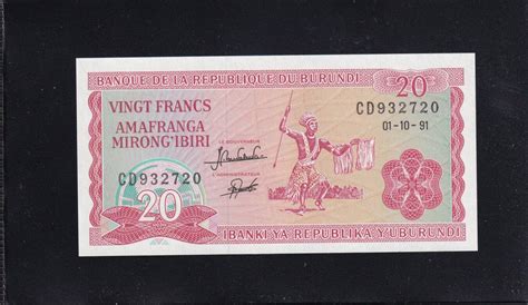 Burundi Francs Gem Unc Ma Shops