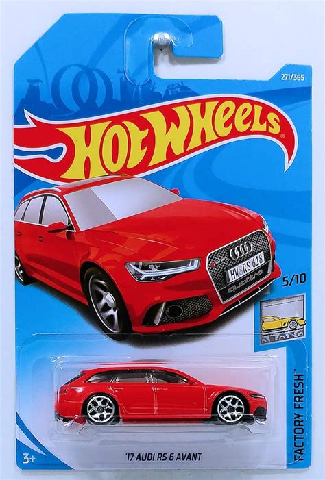 Hot Wheels 2018 50th Anniversary Factory Fresh 17 Audi Rs 6 Avant 271 365 Red