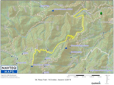 Cheyenne Mountain: Cheyenne Mountain Trail Map