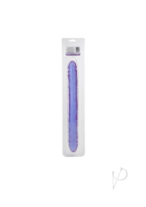 Reflective Gel Veined Double Dildo In Purple Utopia Treasure