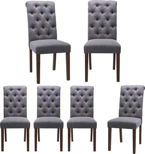 Amazon Colamy Tufted Dining Chairs Set Of Upholstered Parsons