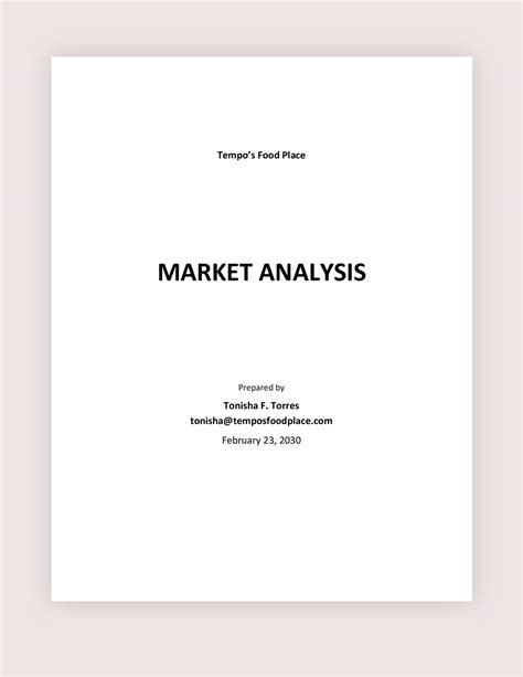 Sample Market Analysis Template - Google Docs, Word | Template.net