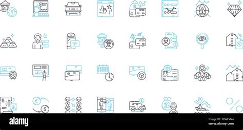 Business Planning Linear Icons Set Strategy Goals Analysis