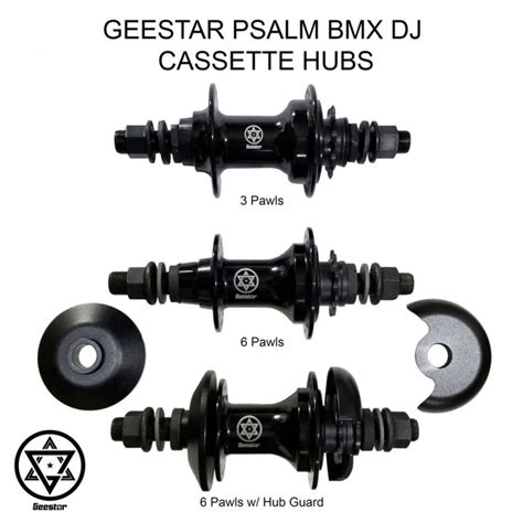 ♝geestar Psalm Bmx Dj Cassette Hubs Rhd 9t 14mm Big Axle 3 6 Pawls