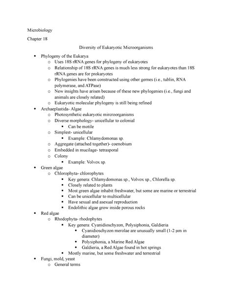 Microbiology Chapter 18 Microbiology Chapter 18 Diversity Of