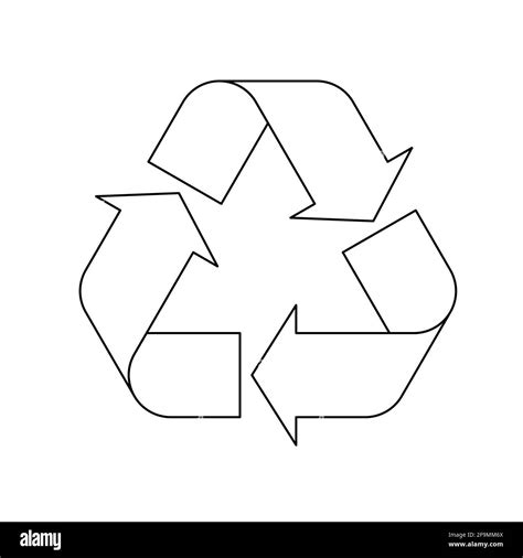 Black Outline Universal Recycling Symbol Stock Vector Image And Art Alamy