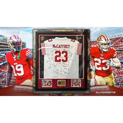 Christian McCaffrey San Francisco 49ers team signed jersey signed with ...