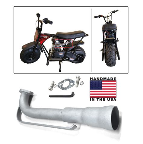 3 Stage Exhaust Header For Coleman Rb100 105cc Realtree Rt100 105cc Mini Bike Ebay