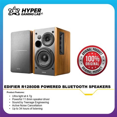 EDIFIER R1280DB BLUETOOTH POWERED BOOKSHELF SPEAKER WITH STUDIO QUALITY