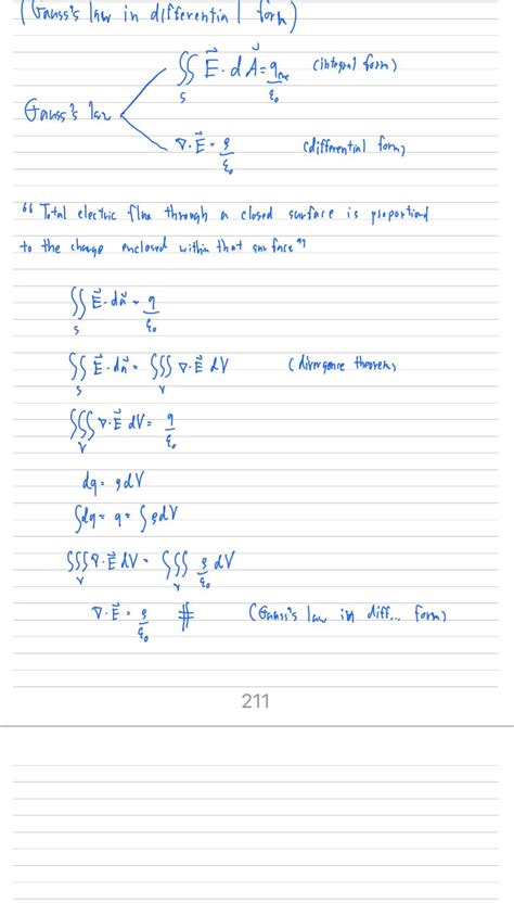 Gausss Law In Differential Form Electromagnetics Rphysicsstepbystep