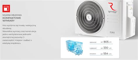 Klimatyzator Multi agregat Rotenso Hiro 4 1 kW jednostka zewnętrzna