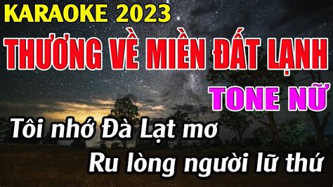 Th Ng V Mi N T L Nh Karaoke Tone N Karaoke Tuy T Ph M Youtube