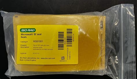 Bio Rad Microseal B PCR Plate Sealing Film Adhesive MSB1001 NEW