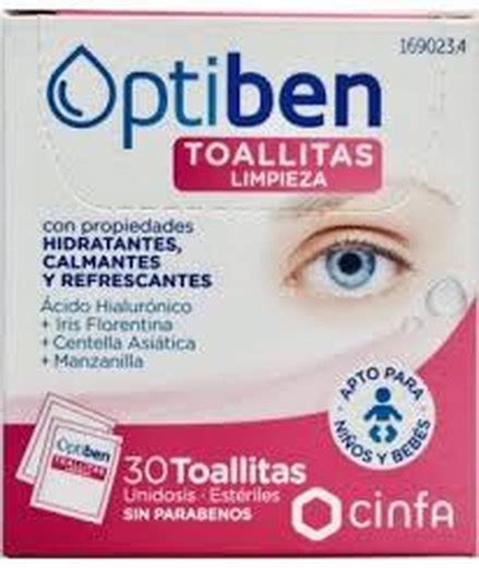 Toallitas higiénicas oculares optiben 30 toallitas Farmacia Castellanos